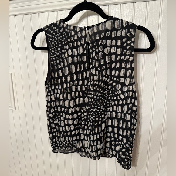 Joie Y2K Nayeka Caviar Silk Beaded Black and Silver Small Blouse - Picture 2 of 6